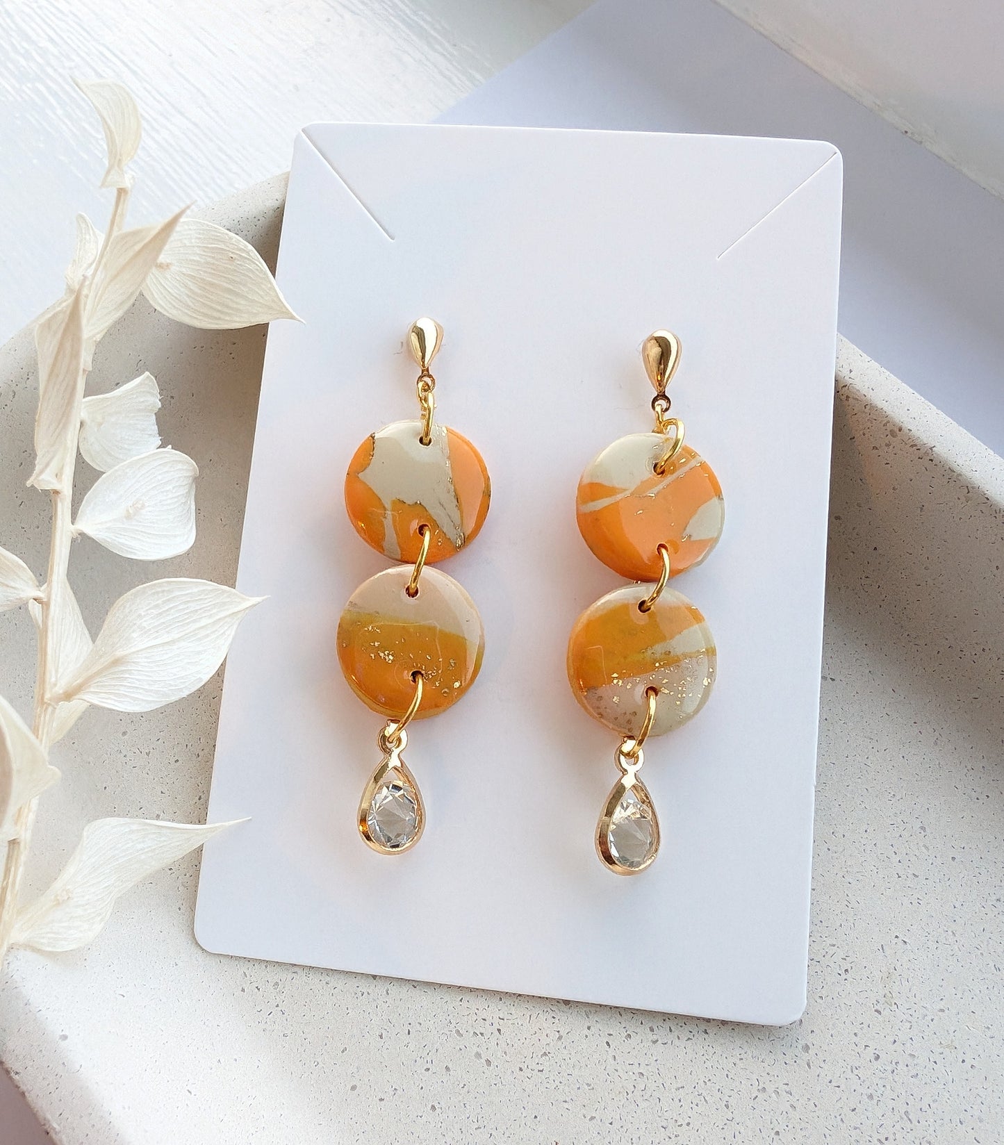 Two Tier Yellow Droplet Earrings - Signature Collection