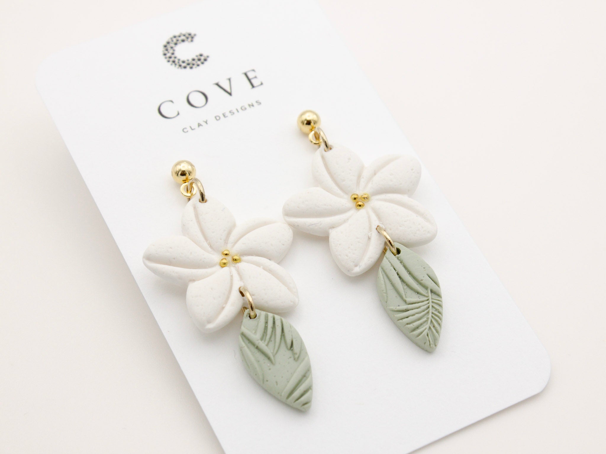 Tropical hotsell Earrings| Dangle Earrings| plumeria Earrings| Polymer Clay Earrings